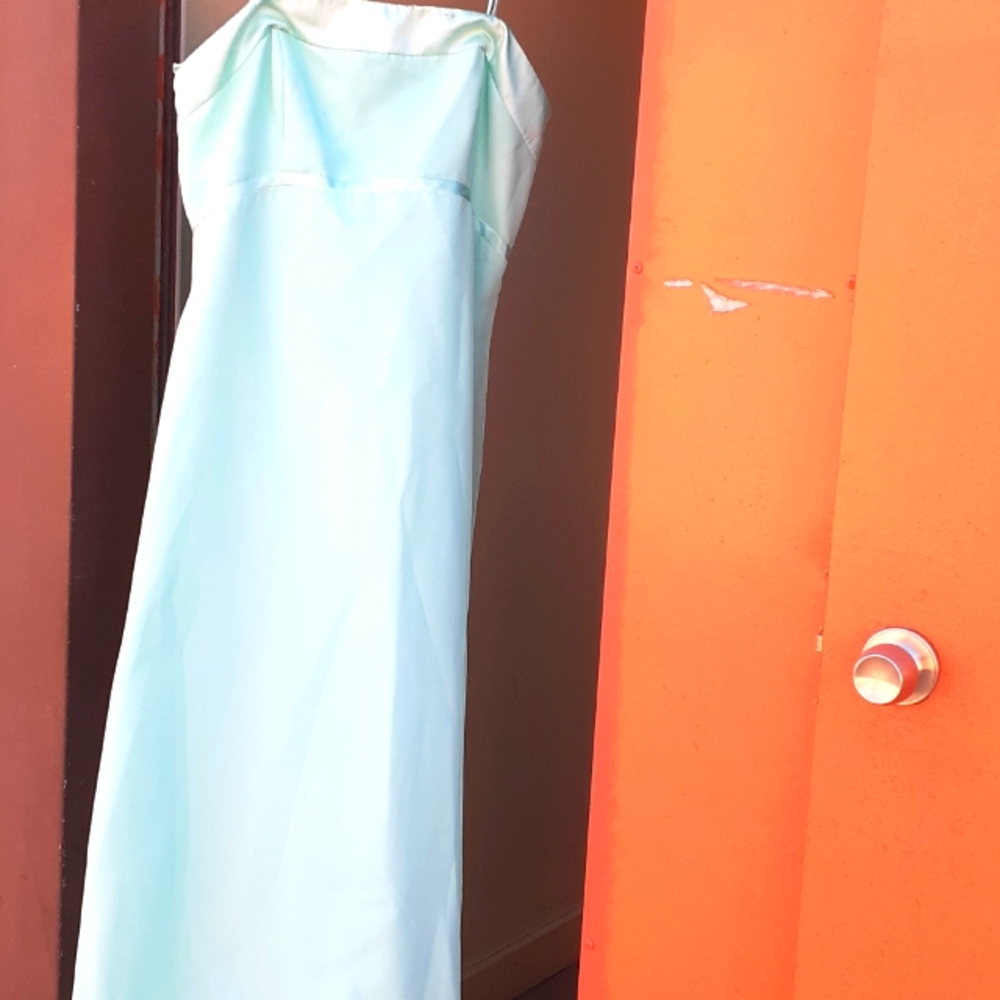 JASMONE Mint Green Strap bridesmaid Maxi Gown 14 long Dress NWTP